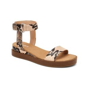 ALFANI Womens Cashew Beige Snake Skin 1" Platform Cherryll Wedge Sandals 6.5 M